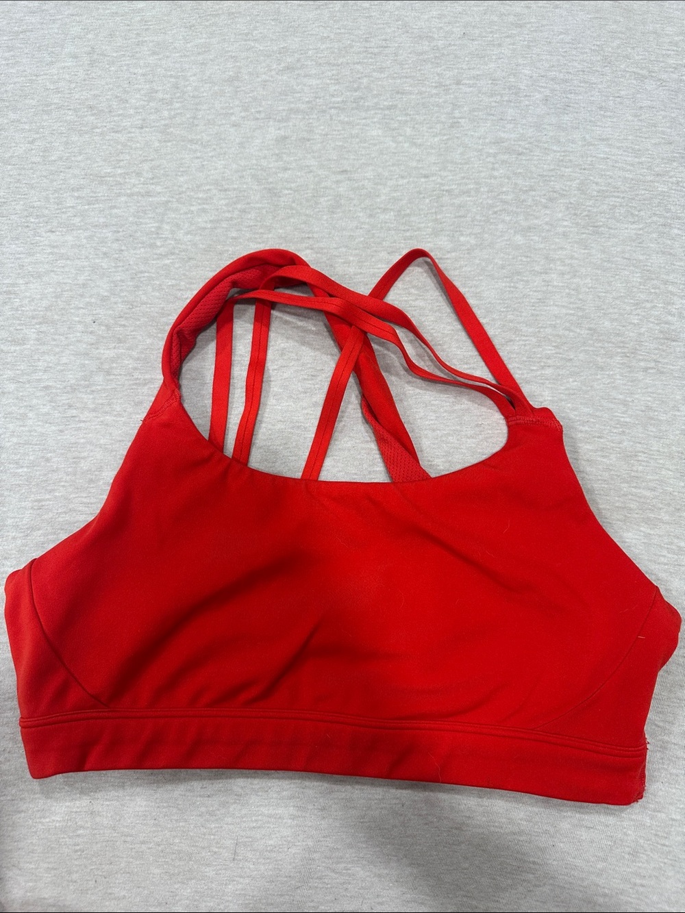 Athleta Red Strappy Low-Impact Sports Bra